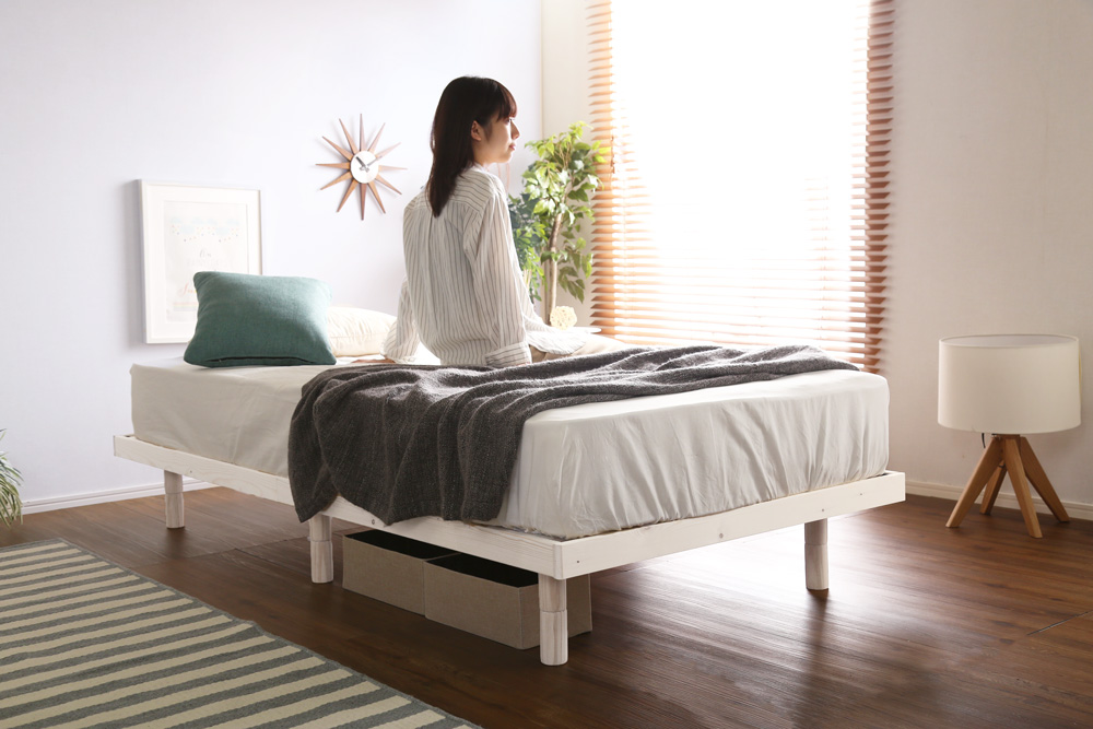 3段階高さ調節 脚付きすのこベッド シングル Lilitta リリッタ (マットレス付き) 商品追加画像12