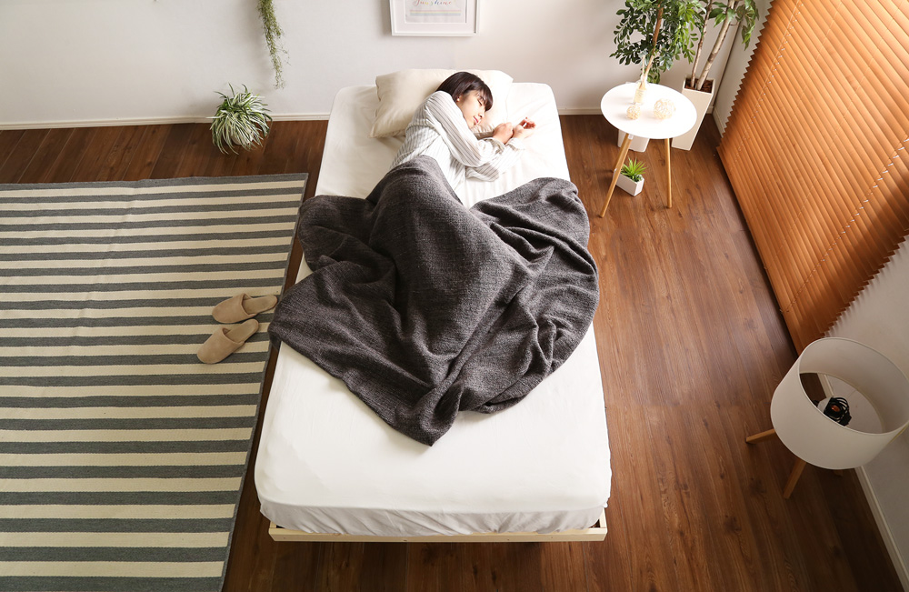 3段階高さ調節 脚付きすのこベッド シングル Lilitta リリッタ (マットレス付き) 商品追加画像23