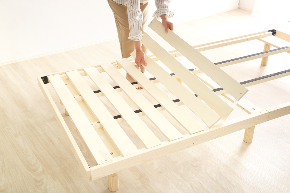 3段階高さ調節 脚付きすのこベッド シングル Lilitta リリッタ (マットレス付き) 商品追加画像26