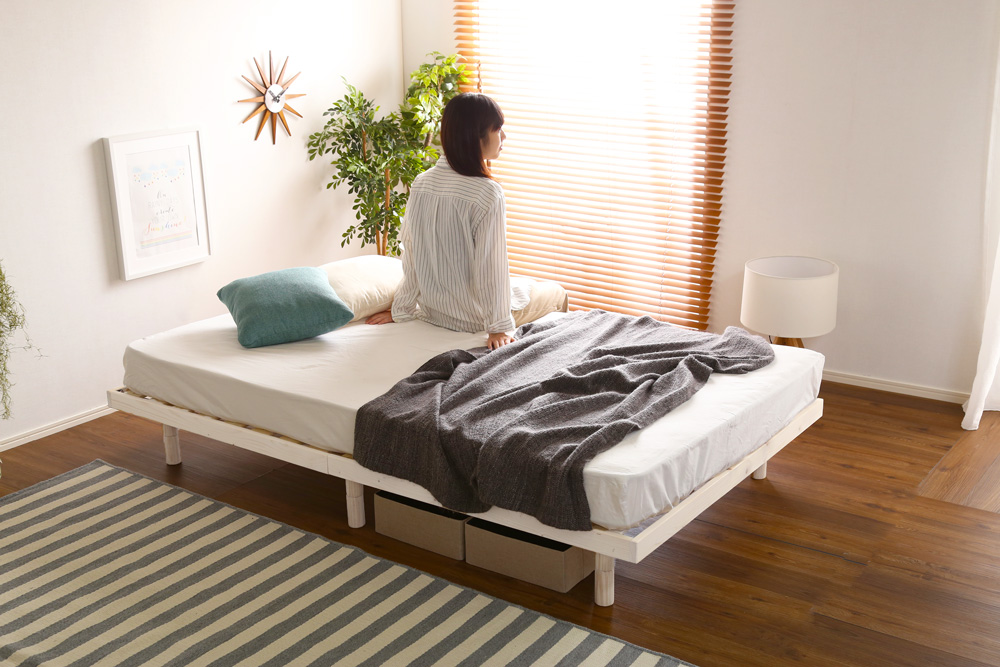 3段階高さ調節 脚付きすのこベッド セミダブル Lilitta リリッタ (マットレス付き) 商品追加画像12