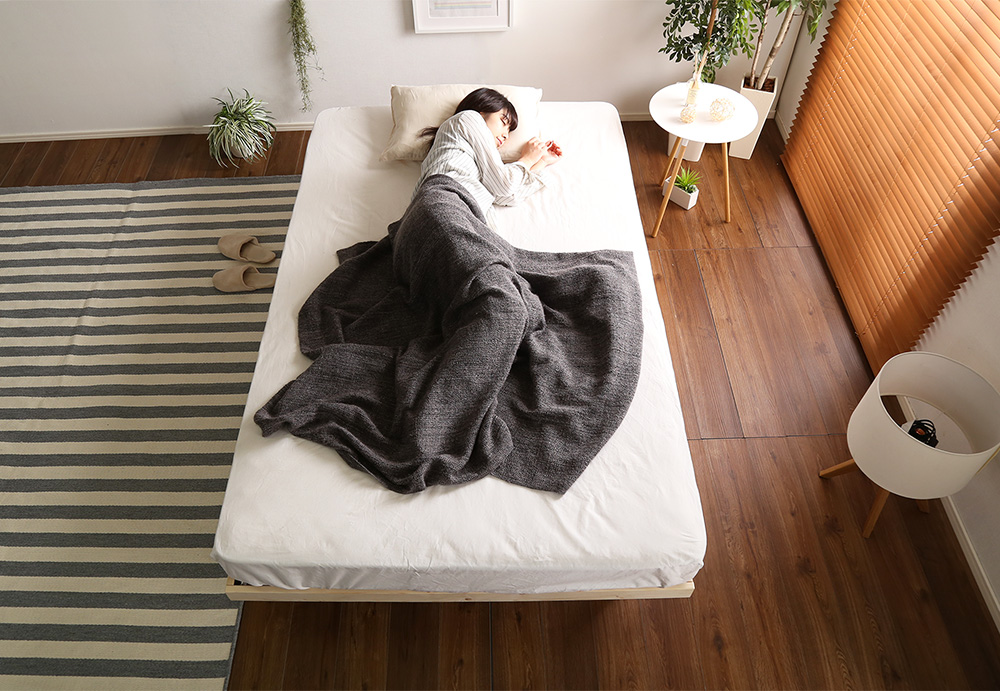 3段階高さ調節 脚付きすのこベッド セミダブル Lilitta リリッタ (マットレス付き) 商品追加画像23
