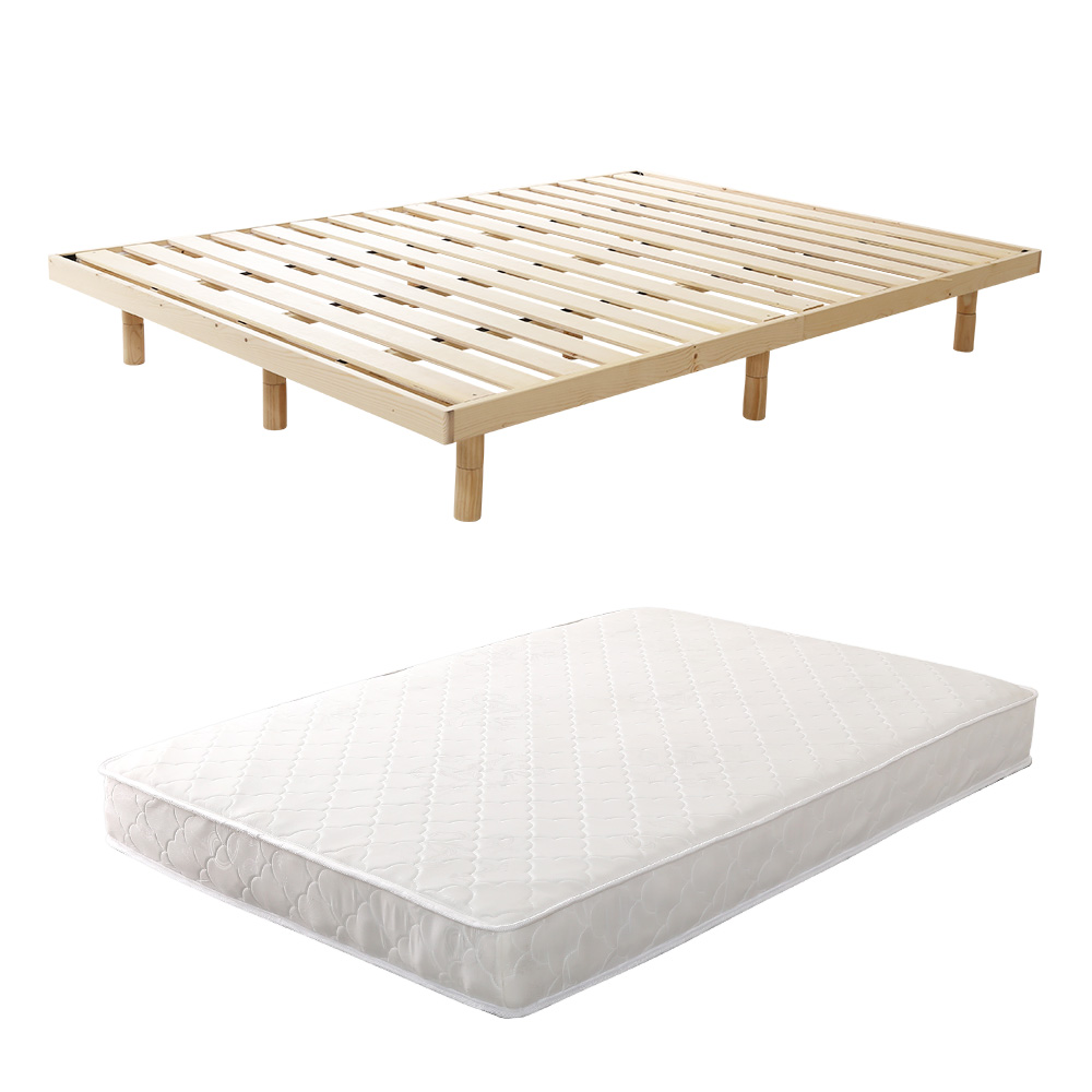 3段階高さ調節 脚付きすのこベッド ダブル Lilitta リリッタ (マットレス付き) 商品バリエーション画像1