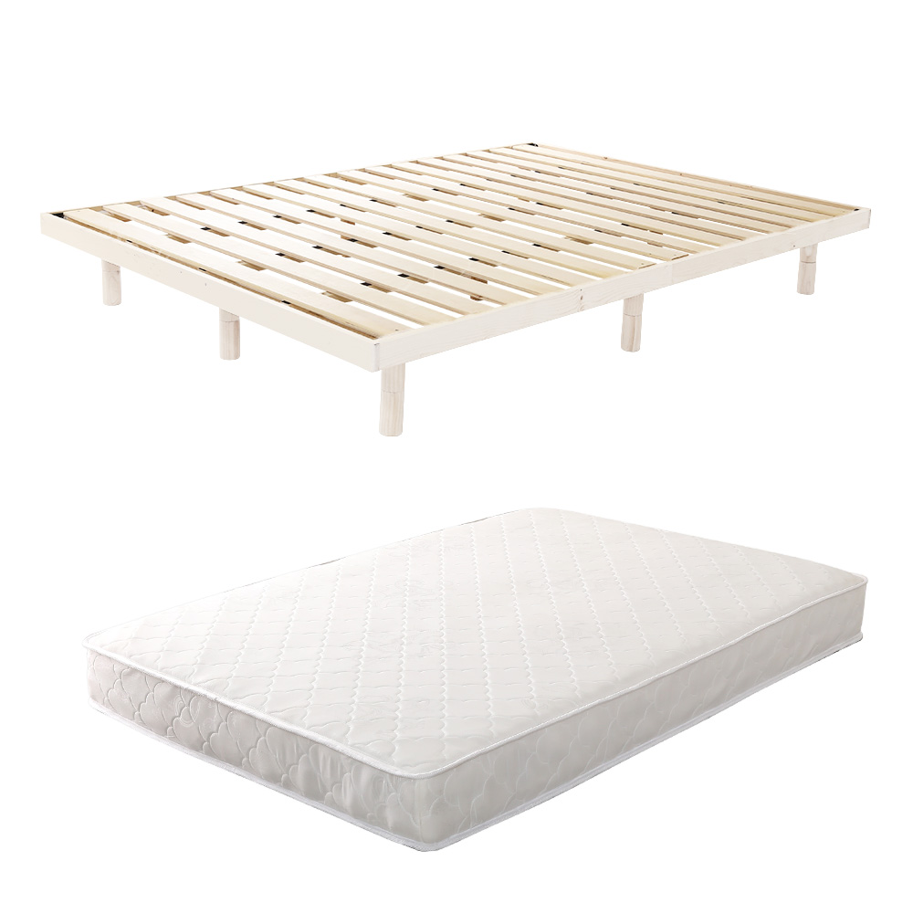 3段階高さ調節 脚付きすのこベッド ダブル Lilitta リリッタ (マットレス付き) 商品バリエーション画像3