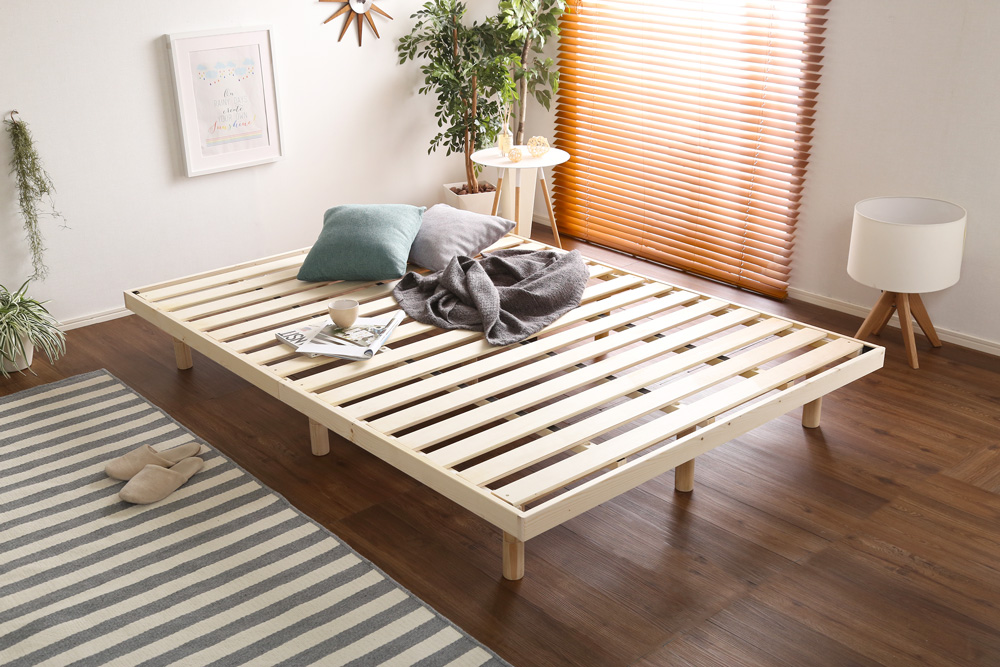 3段階高さ調節 脚付きすのこベッド ダブル Lilitta リリッタ (マットレス付き) 商品追加画像11