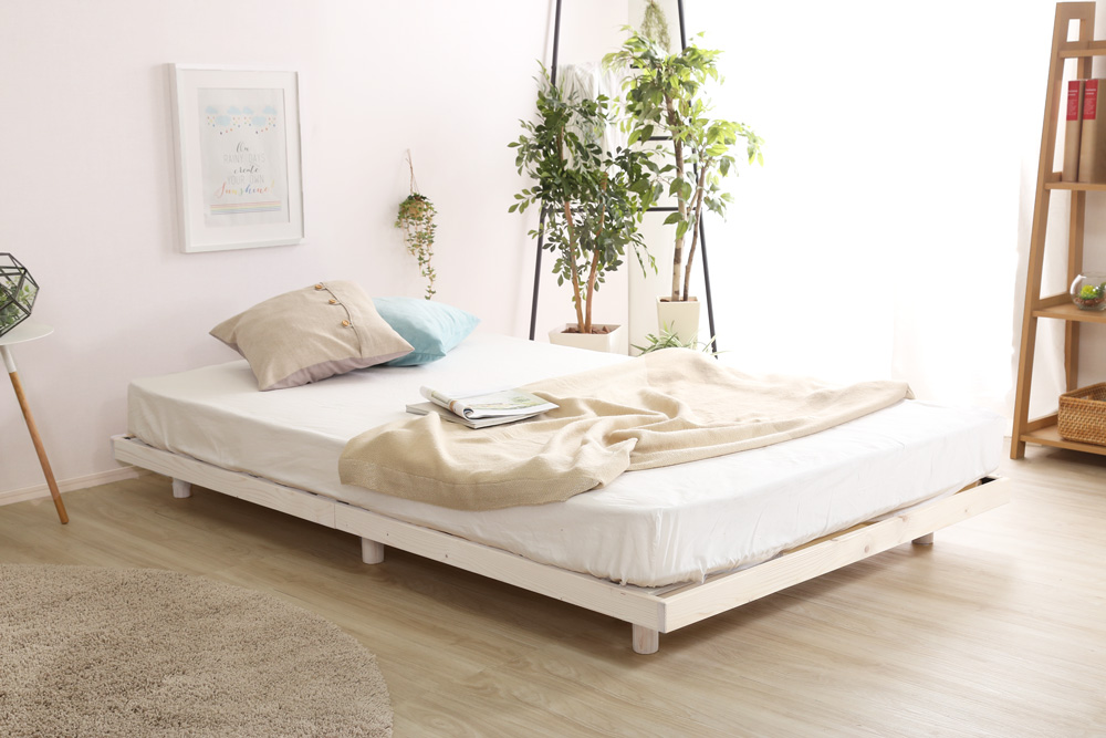 3段階高さ調節 脚付きすのこベッド ダブル Lilitta リリッタ (マットレス付き) 商品追加画像36
