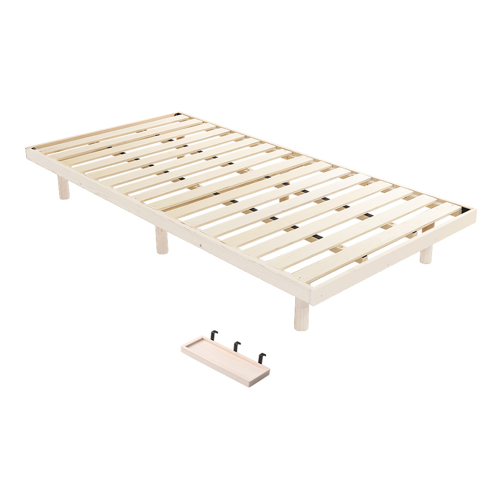高さ3段階調整 脚付きすのこベッド シングル Lilitta リリッタ (簡易宮セット) 商品バリエーション画像3
