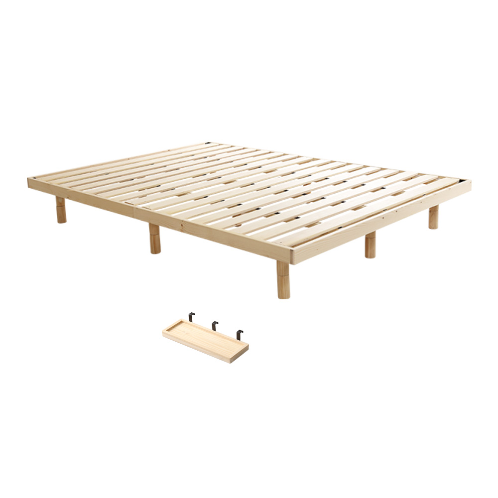 高さ3段階調整 脚付きすのこベッド ダブル Lilitta リリッタ (簡易宮セット) 商品バリエーション画像2