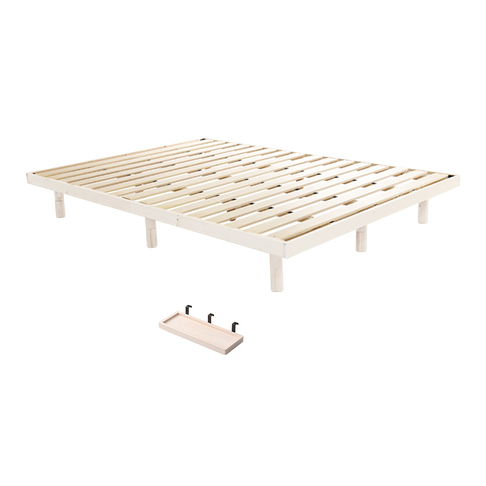 高さ3段階調整 脚付きすのこベッド ダブル Lilitta リリッタ (簡易宮セット) 商品バリエーション画像3