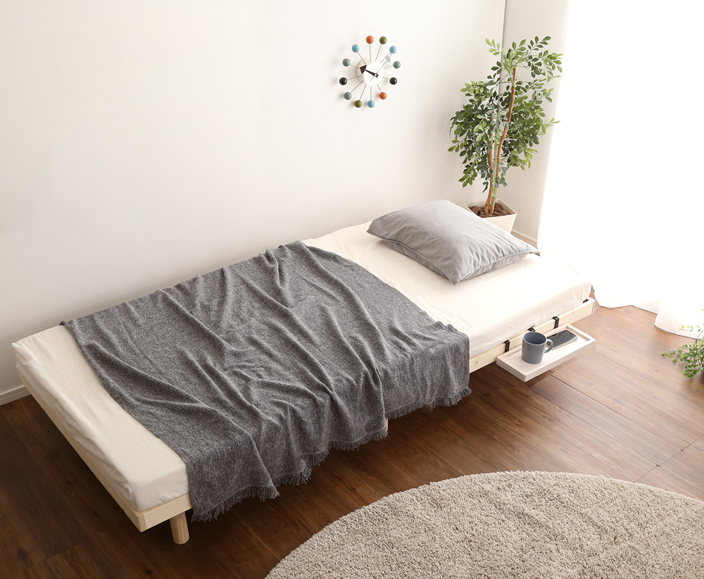 高さ3段階調整 脚付きすのこベッド ダブル Lilitta リリッタ (簡易宮セット) 商品追加画像1
