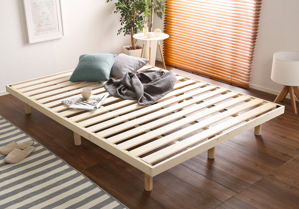 高さ3段階調整 脚付きすのこベッド ダブル Lilitta リリッタ (簡易宮セット) 商品追加画像11