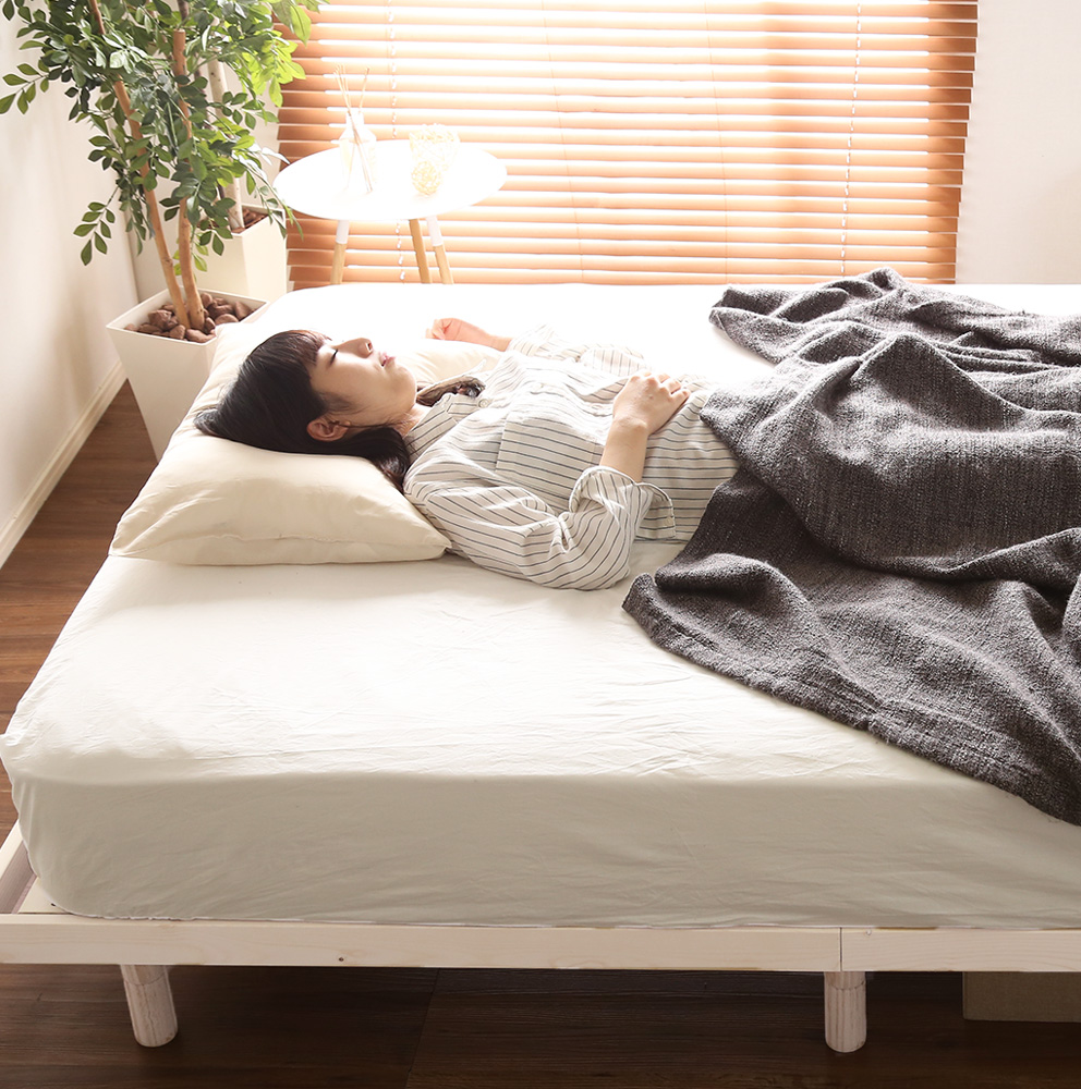 高さ3段階調整 脚付きすのこベッド ダブル Lilitta リリッタ (簡易宮セット) 商品追加画像12