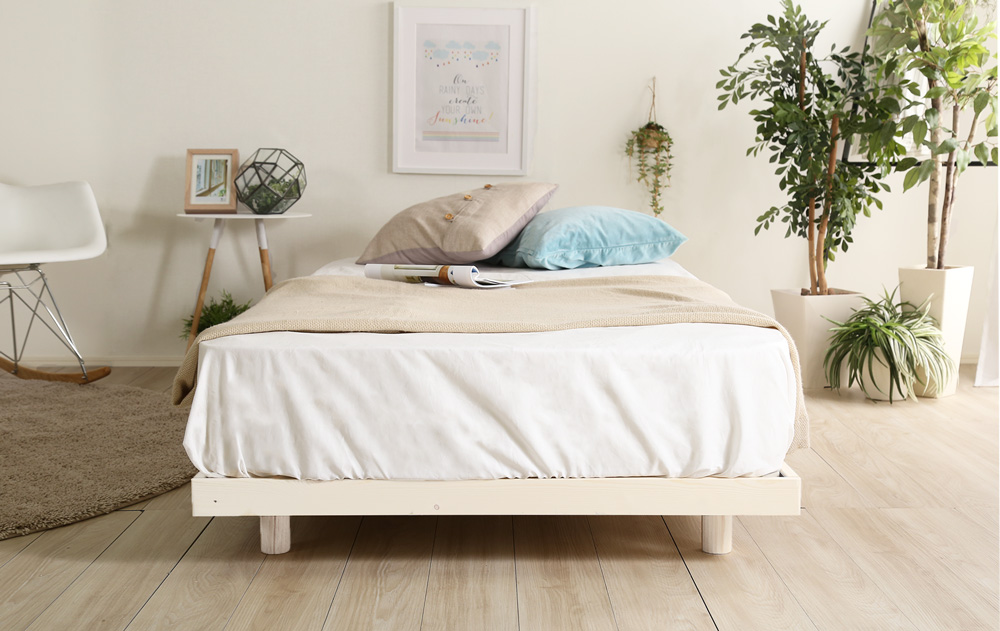 高さ3段階調整 脚付きすのこベッド ダブル Lilitta リリッタ (簡易宮セット) 商品追加画像43