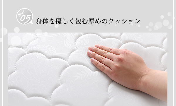 ロール梱包片面仕様ポケットコイルマットレス Sheera シェエラ (ダブルサイズ) 商品説明画像13
