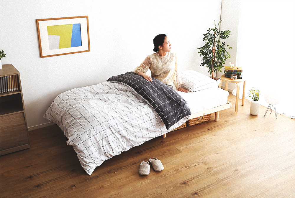 天然木すのこベッド Hygge ヒュッゲ (セミダブル) 商品追加画像13
