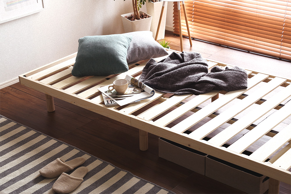 天然木すのこベッド Hygge ヒュッゲ (セミダブル) 商品追加画像14