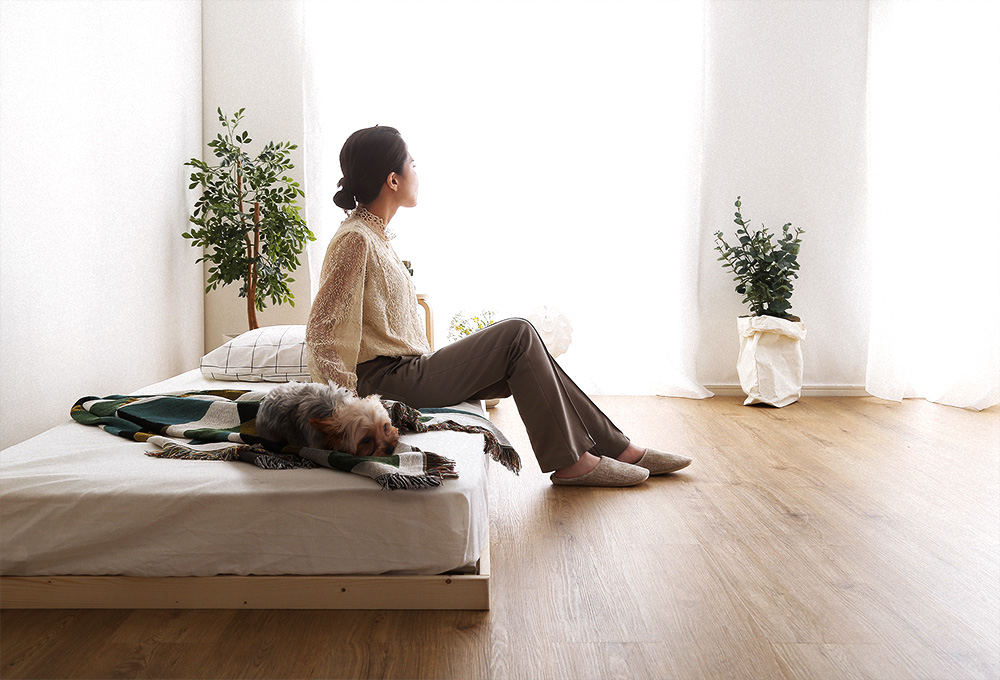 天然木すのこベッド Hygge ヒュッゲ (セミダブル) 商品追加画像21