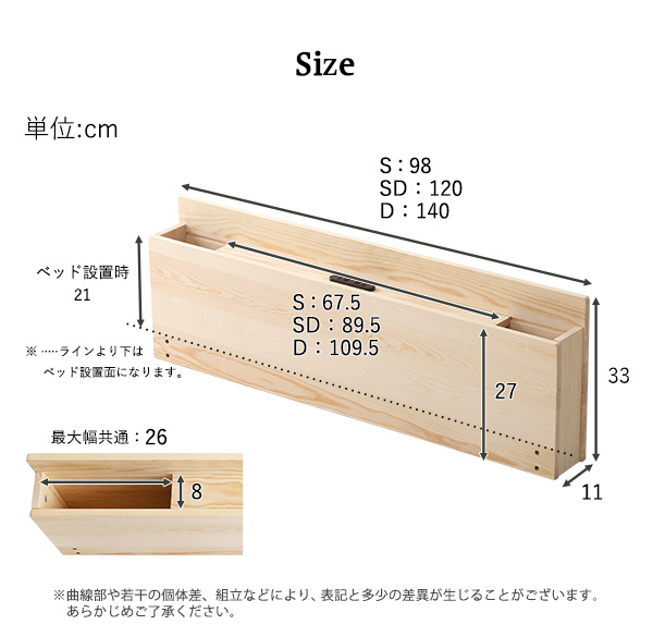 脚付きすのこベッド Lilitta リリッタ 専用宮単品(シングル用) 商品説明画像16