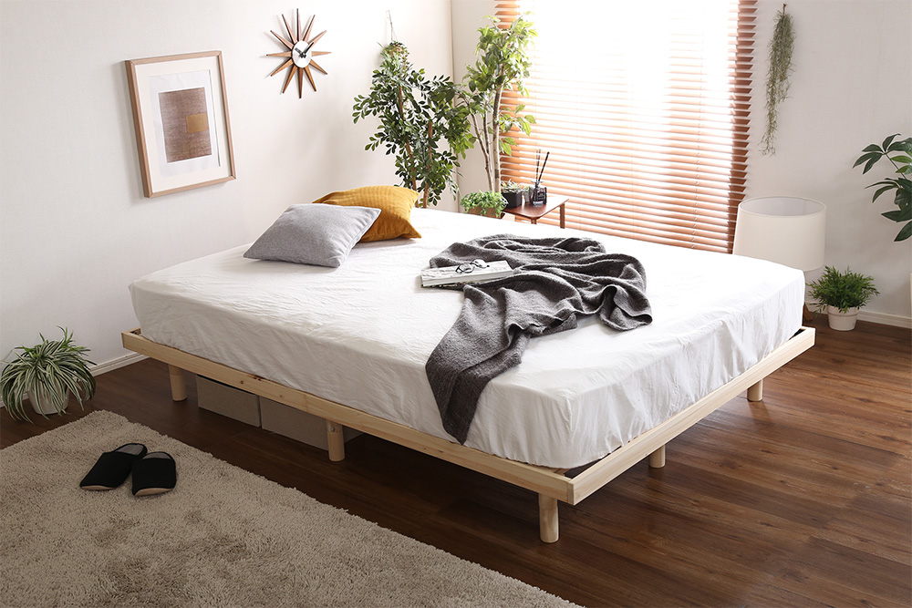 総檜脚付きすのこベッド ダブル Pierna ピエルナ (ポケットコイルマットレス付き) 商品追加画像27