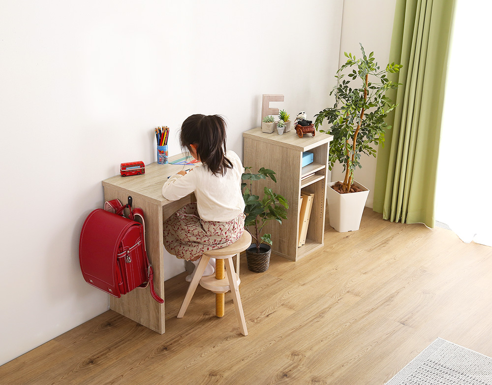 シンプルデスク60cm幅+サイドラック30cm幅セット LULUTE ルルテ 商品追加画像1