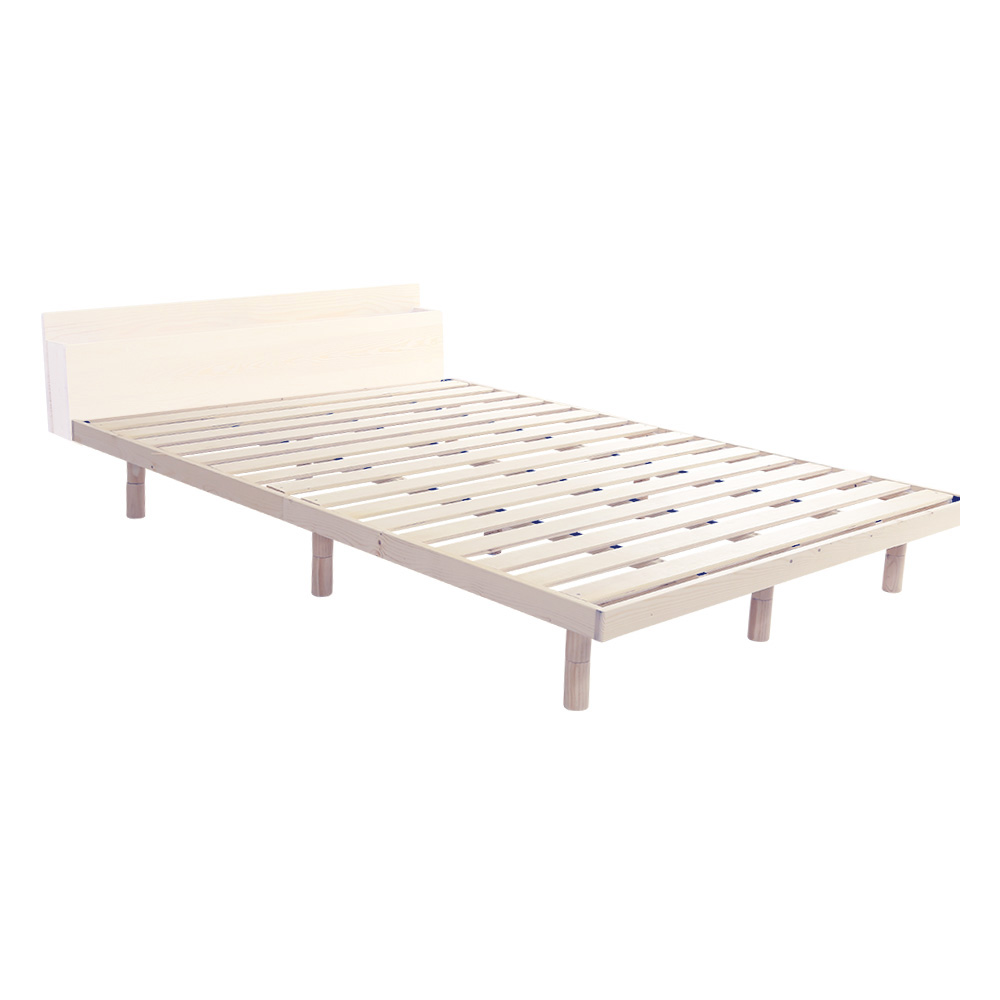 高さ3段階調整 脚付きすのこベッド ダブル Lilitta リリッタ (宮セット) 商品バリエーション画像1