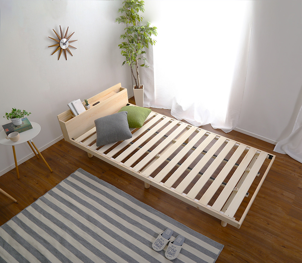高さ3段階調整 脚付きすのこベッド ダブル Lilitta リリッタ (宮セット) 商品追加画像7