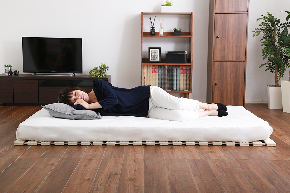 ロールタイプ 桐すのこベッド Schlaf シュラフ (セミダブル) 商品追加画像1