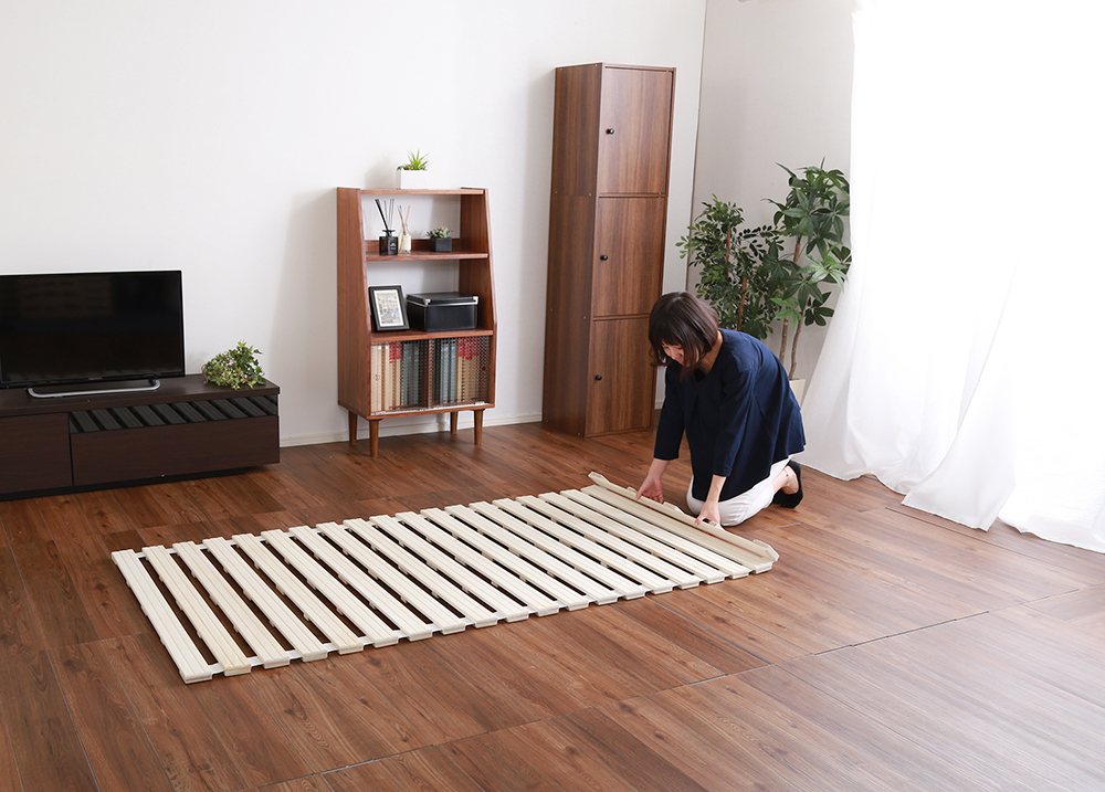 ロールタイプ 桐すのこベッド Schlaf シュラフ (ダブル) 商品追加画像13