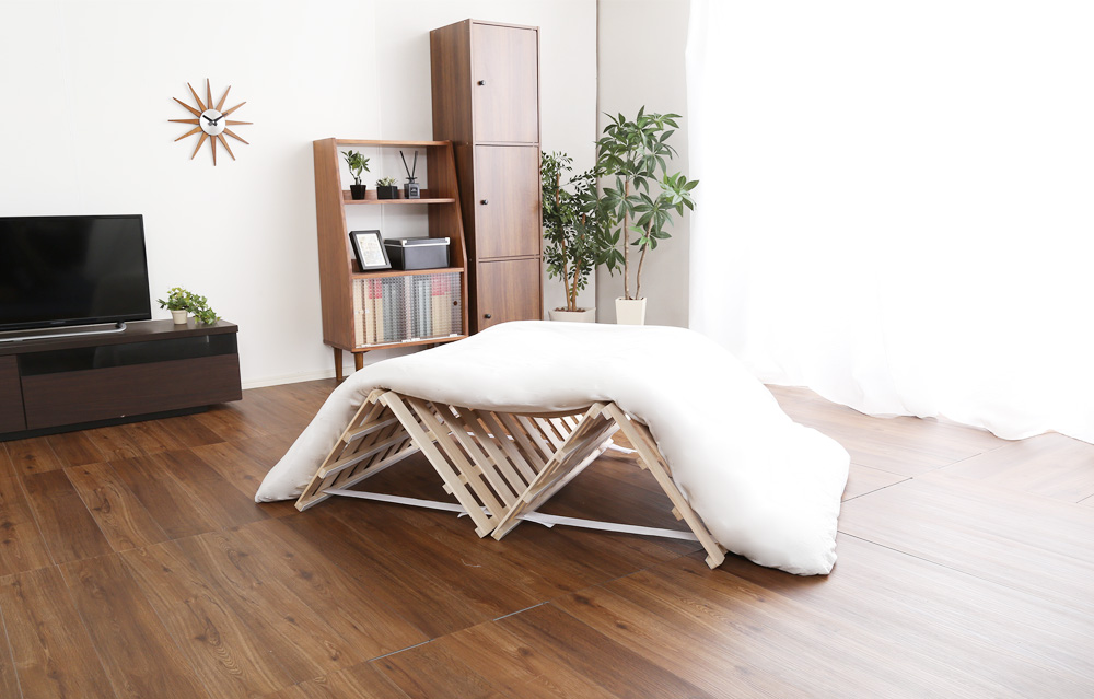四つ折りタイプ 桐すのこベッド Sommeil ソメイユ (シングル) 商品追加画像8