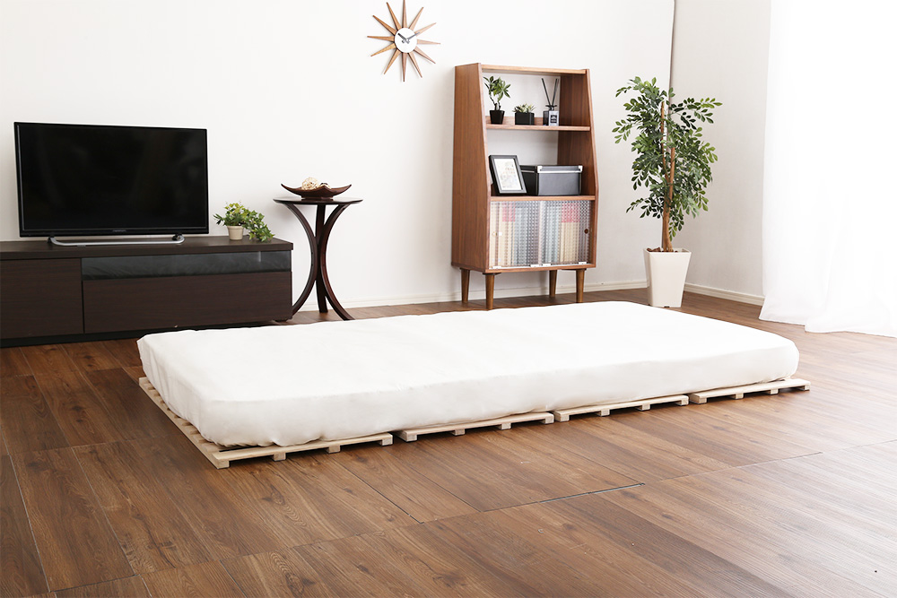 四つ折りタイプ 桐すのこベッド Sommeil ソメイユ (セミダブル) 商品追加画像4