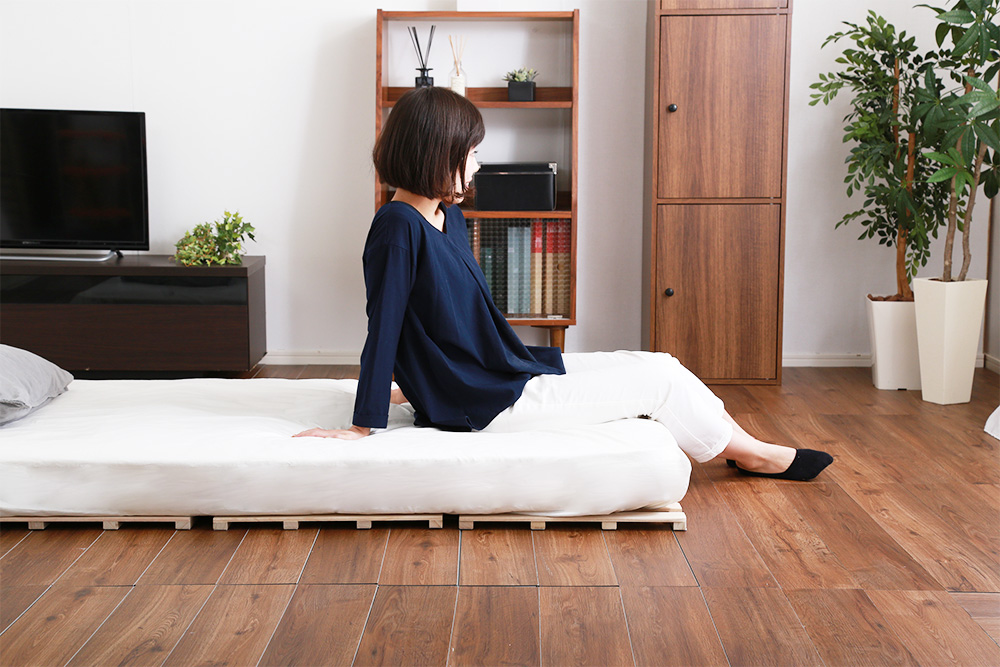 四つ折りタイプ 桐すのこベッド Sommeil ソメイユ (セミダブル) 商品追加画像7
