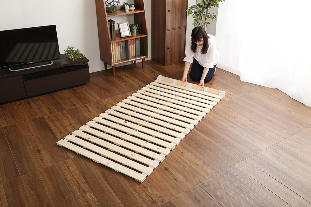 ロールタイプ 檜すのこベッド 涼風 (シングル) 商品追加画像14