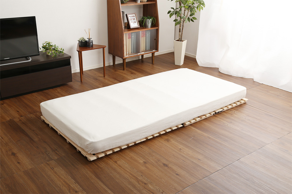 二つ折りタイプ 檜すのこベッド 涼風 (シングル) 商品追加画像5