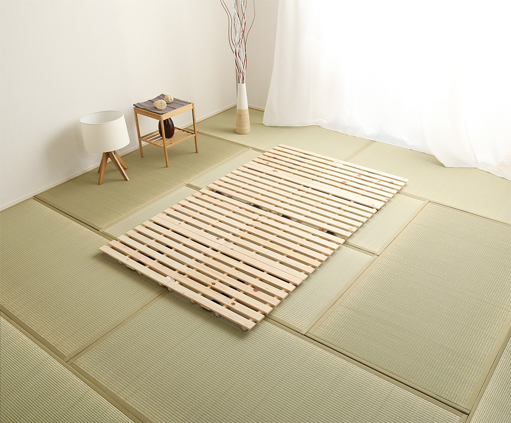 二つ折りタイプ 檜すのこベッド 涼風 (セミダブル) 商品追加画像20