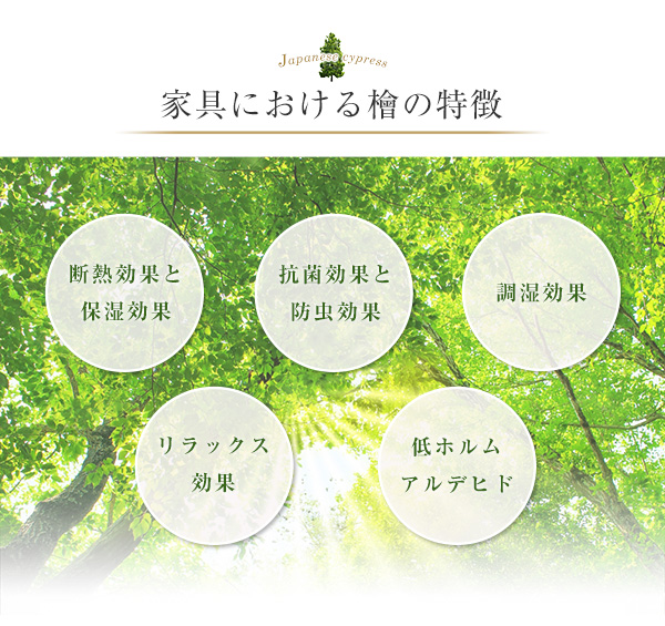 四つ折りタイプ 檜すのこベッド 涼風 (シングル) 商品説明画像5