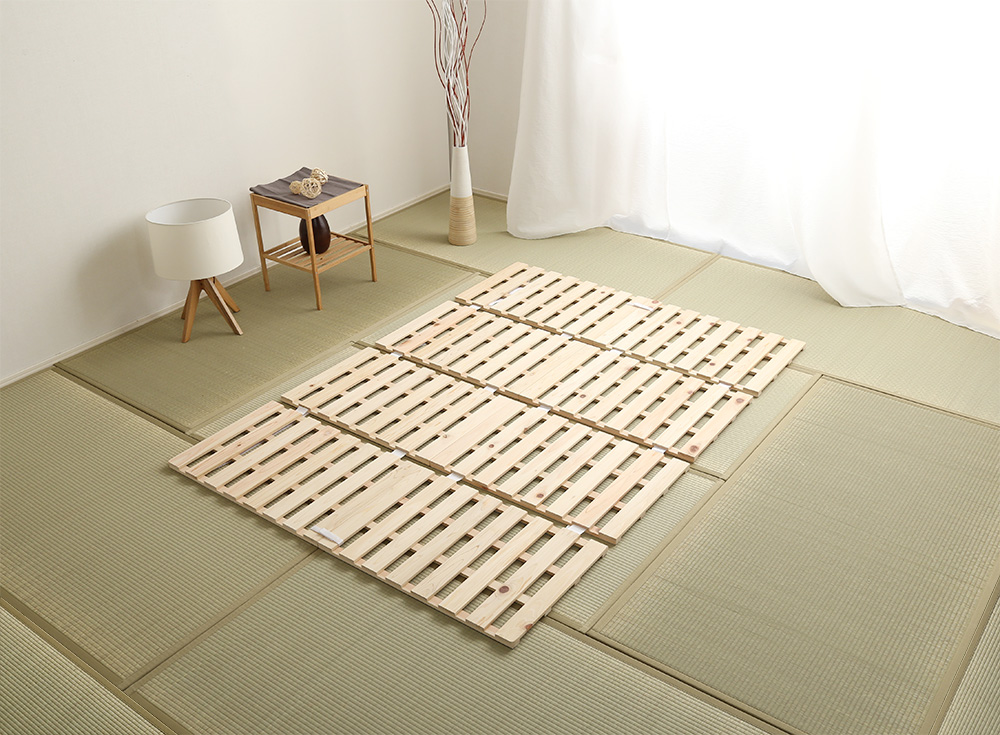 四つ折りタイプ 檜すのこベッド 涼風 (ダブル) 商品追加画像20