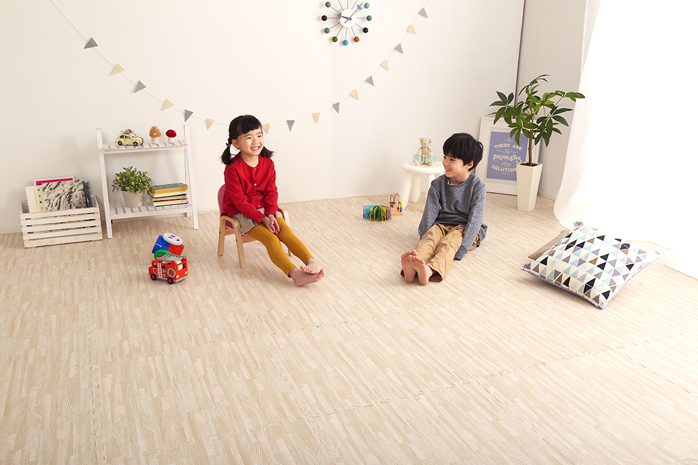 サイドパーツ付き 木目調ジョイントマット Fein ファイン (8枚セット) 商品追加画像1
