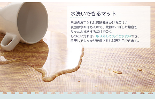 サイドパーツ付き 木目調ジョイントマット Fein ファイン (64枚セット) 商品説明画像10