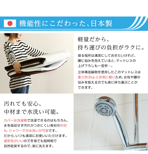 薄型・高反発マットレス AIRMIX エアーミックス 商品説明画像4