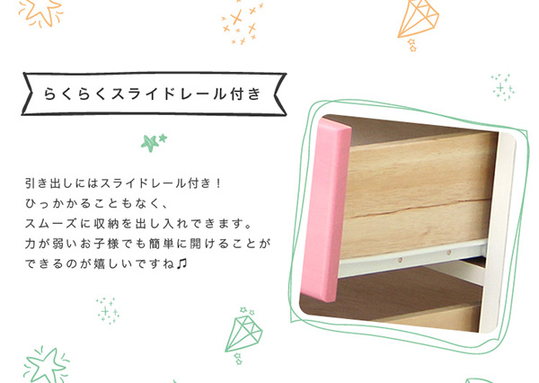 リビング用ワイドチェスト petora ペトラ (3段 幅117cm) 商品説明画像7