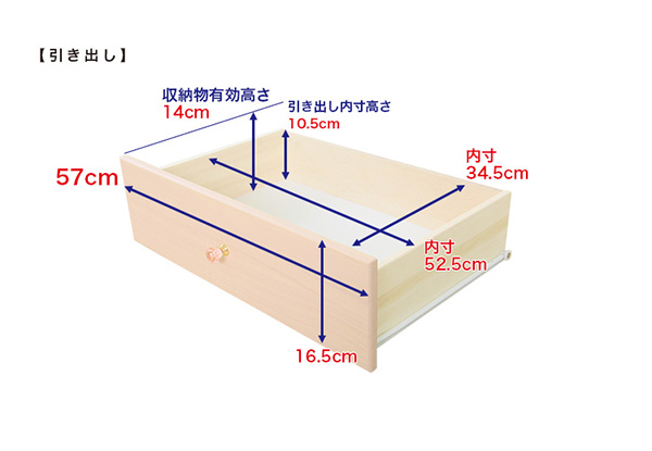 リビング用ワイドチェスト petora ペトラ (3段 幅117cm) 商品説明画像12