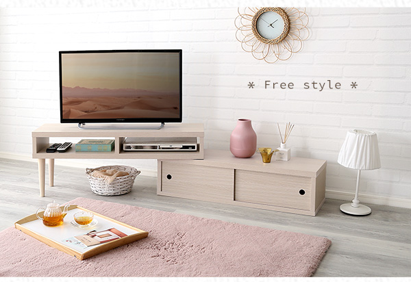 伸縮式テレビ台 引き戸タイプ freeo 商品説明画像7