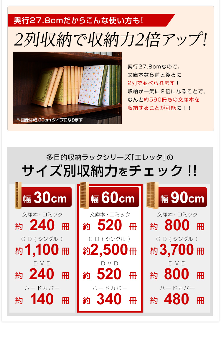 多目的収納ラック Retta レッタ （幅60cm） 商品説明画像11