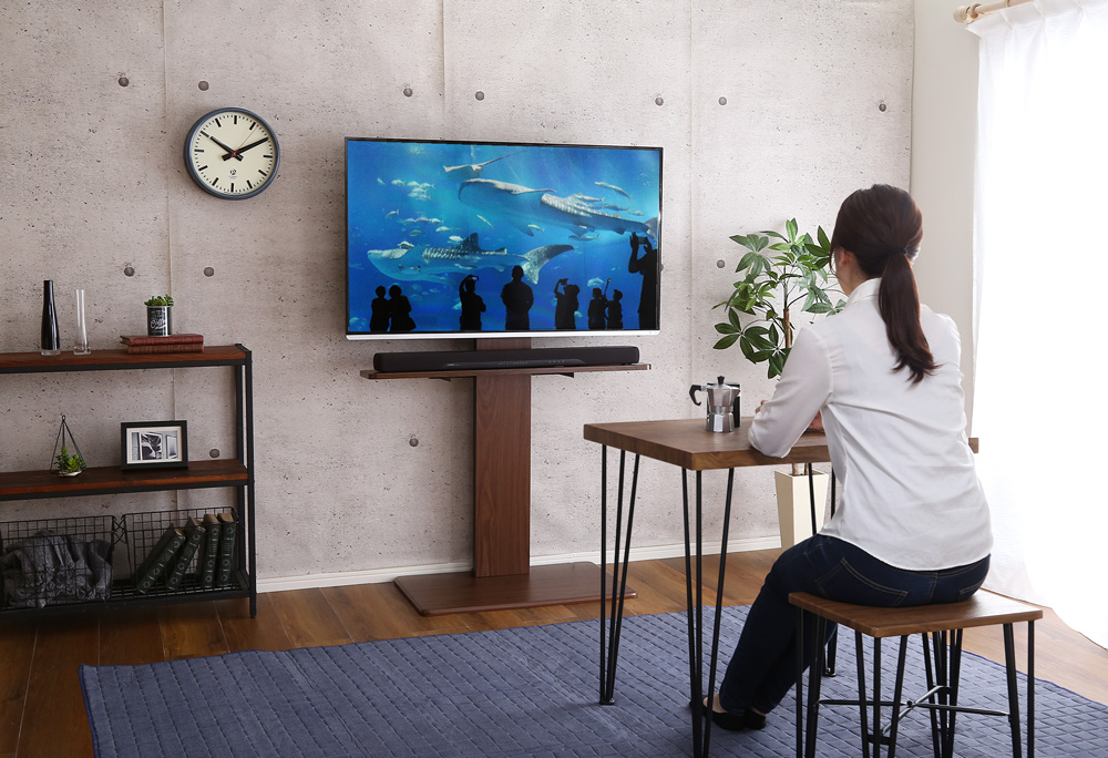 壁寄せテレビスタンド ハイ固定タイプ サウンドバー専用棚100cm幅セット Fenes フェネス 商品追加画像2