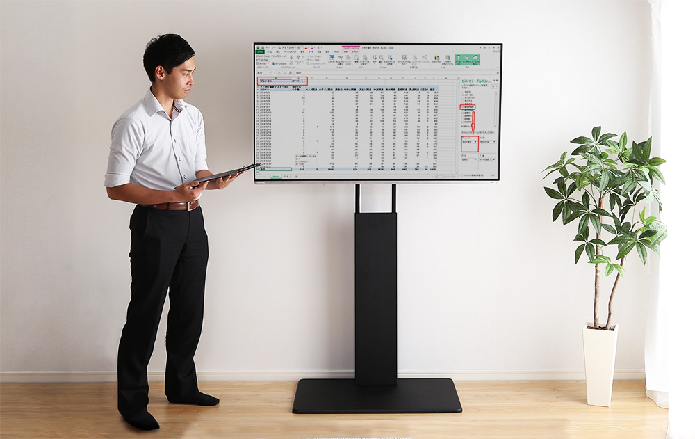 壁寄せテレビスタンド ハイ固定タイプ サウンドバー専用棚100cm幅セット Fenes フェネス 商品追加画像11
