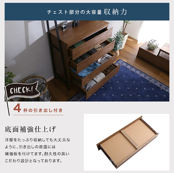 ヴィンテージ風チェストラック オールチェストタイプ VINCERO ヴィンチェロ 商品説明画像6