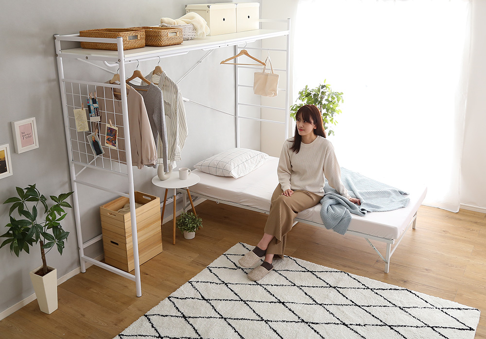 たっぷり収納のハンガーシェルフ Spazioso スパジオーソ 商品追加画像6
