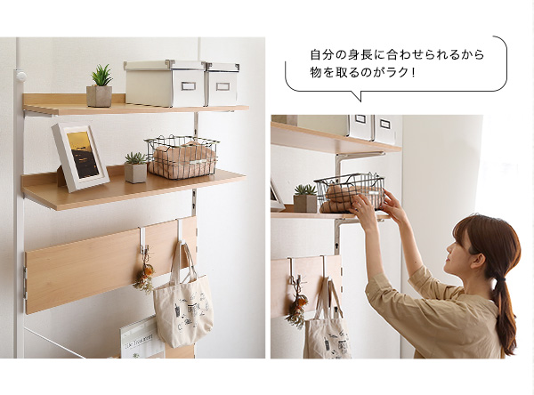 突っ張りラックデスク付き AW303-TPRD 商品説明画像11