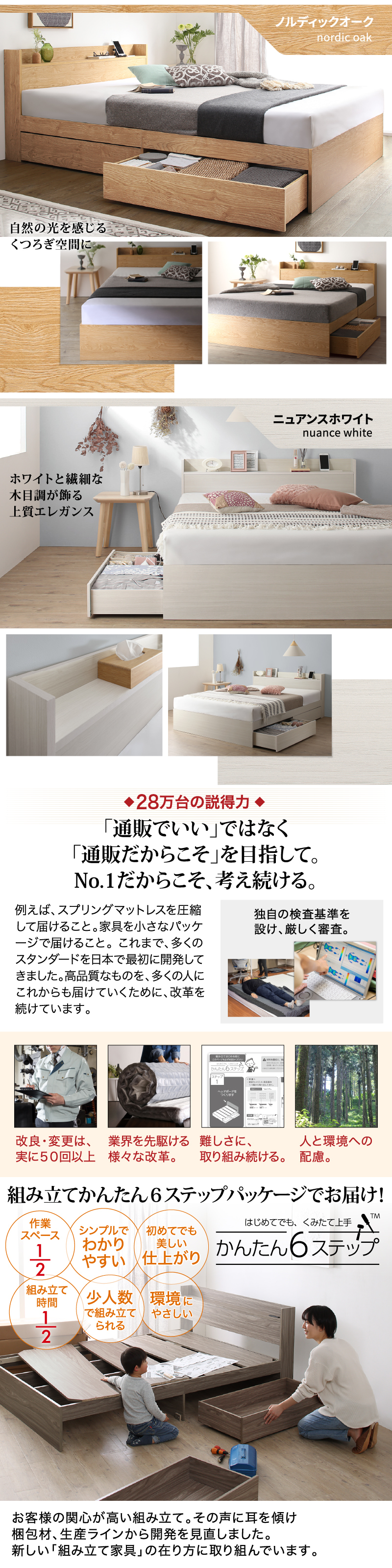 棚コンセント付き引き出し収納ベッド Ever X エヴァー エックス1 商品説明画像7