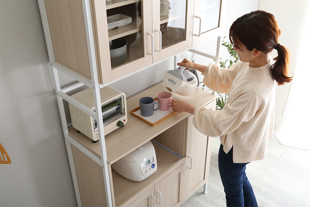 食器棚(幅93.5cm) Frais フレ 商品追加画像3