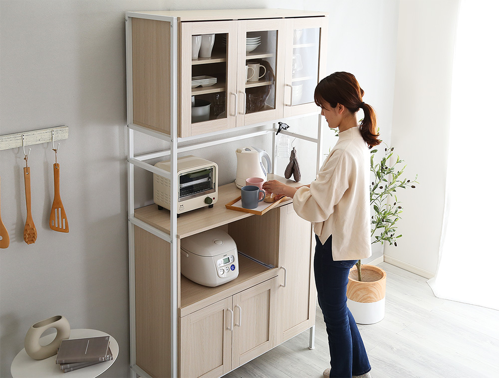 食器棚(幅93.5cm) Frais フレ 商品追加画像10